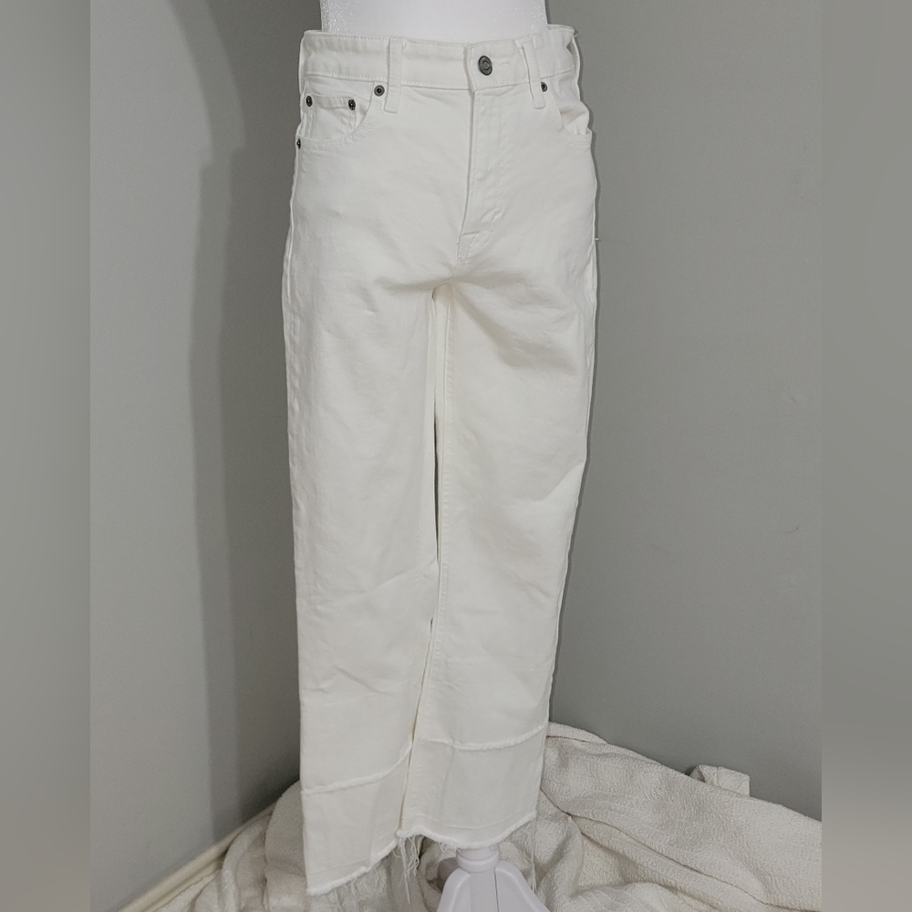 Lucky Brand Bridgette High-Rise Cropped Mini Boot Denim Women's Sz 2 - Picture 13 of 14